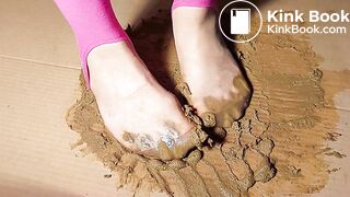 sexy asian very shitty nylon socks slowmotion