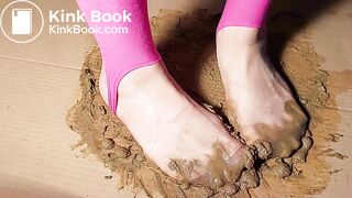 sexy asian very shitty nylon socks slowmotion