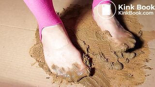 sexy asian very shitty nylon socks slowmotion