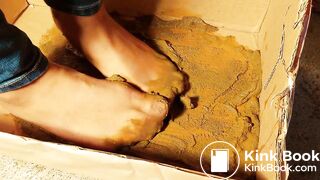 sexy asian nylon high heel gunky box special dog