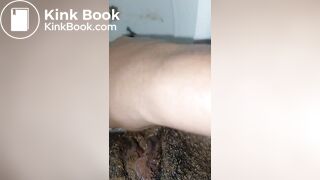 stuffing my pussy with shit on the toilet