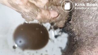 shitty pussy orgasm on toilet