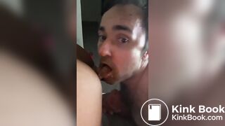 Shit eating from hairless Indonesian asshole