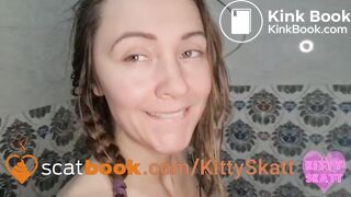 Secret hotel bathroom pantypoop cum