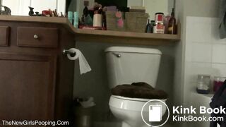 Cute Blonde Poops Backwards