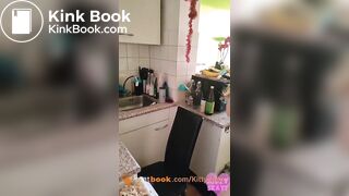 Thick shit on kitchen counter