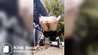 Girl has a steamy poop then pees