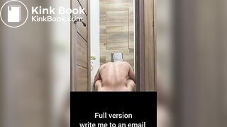 White bodybuilder shits on the floor