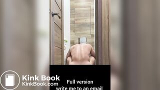 White bodybuilder shits on the floor