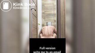 White bodybuilder shits on the floor