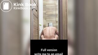 White bodybuilder shits on the floor