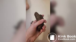 Pooping and jerking off with it