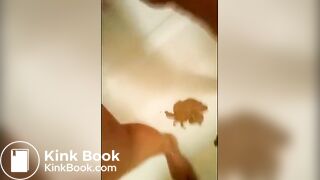 Girl poop in white panty