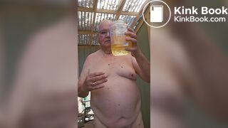 Senior bi guy covered in shit