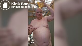 Senior bi guy covered in shit