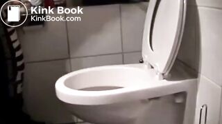 Scat girl eats too much shit and pukes in toilet