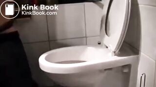 Scat girl eats too much shit and pukes in toilet