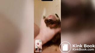 Gay guy pooping on snapchat video call