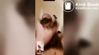 Gay guy pooping on snapchat video call