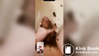 Gay guy pooping on snapchat video call