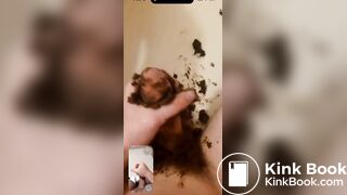 Gay guy pooping on snapchat video call