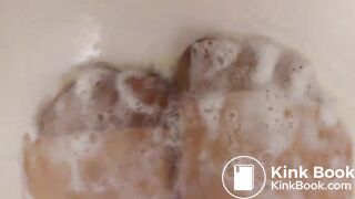 soap nylon socks very shitty brown reinforced toe