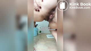 Beautiful women pooping in the toilet 125