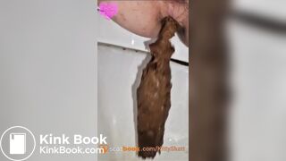 Three thick massive toilet logs