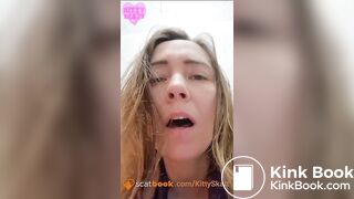 Three thick massive toilet logs