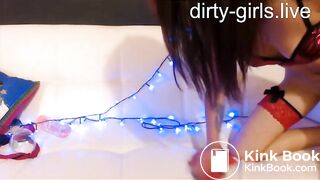 Young thin latina scat play