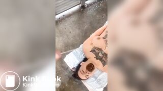 Girl's Mouth Instantly Filled with Shit
