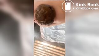 Girl's Mouth Instantly Filled with Shit