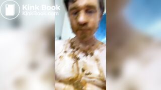 German scat fag drenched in piss and shit