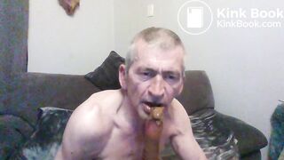 scat cleaning dildo chew and swallow