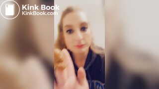 Girl enjoys eating her shit