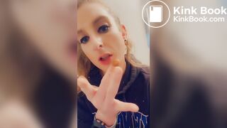 Girl enjoys eating her shit