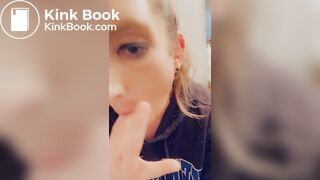 Girl enjoys eating her shit