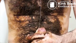 guy shitting and jerking and smearing and cumming