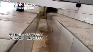 Beautiful woman pooping in the toilet