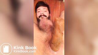 eating his shit
