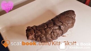 Huge urgent log on toilet lid