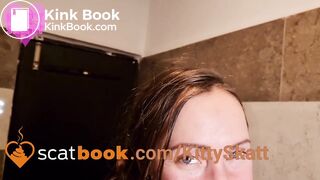 Huge urgent log on toilet lid