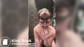 Eating her own shit - Scat slave girl Hades Angel