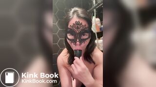 Licking and eating shit from butt plug - Scat slav