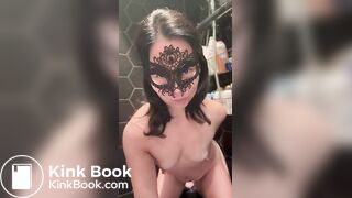 Licking and eating shit from butt plug - Scat slav