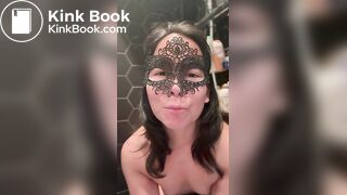 Licking and eating shit from butt plug - Scat slav