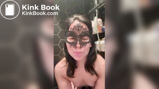 Licking and eating shit from butt plug - Scat slav