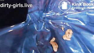 Fetish teen eating much poo