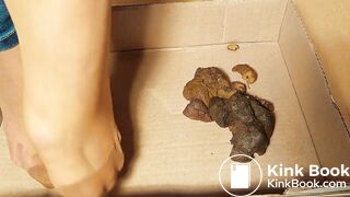 Chinese Shitty Gunky glue of dog scat pantyhose 1