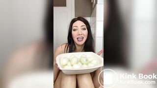 A dozen eggs and gummies up gape ass